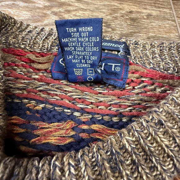 GANT Vintage Hand Framed Crewneck Sweater Brown Size M Patterned 90's - Picture 7 of 11